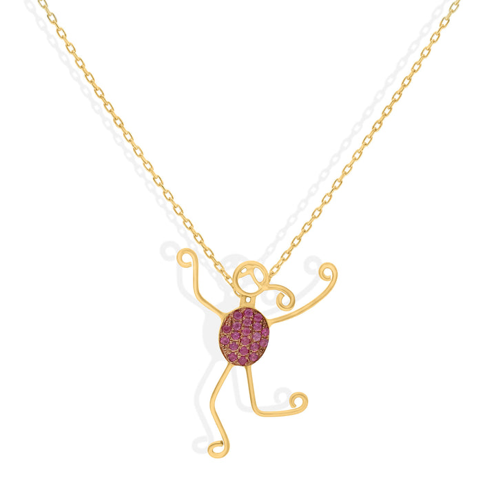 Kaylee 18K Gold Necklace w. Sapphires
