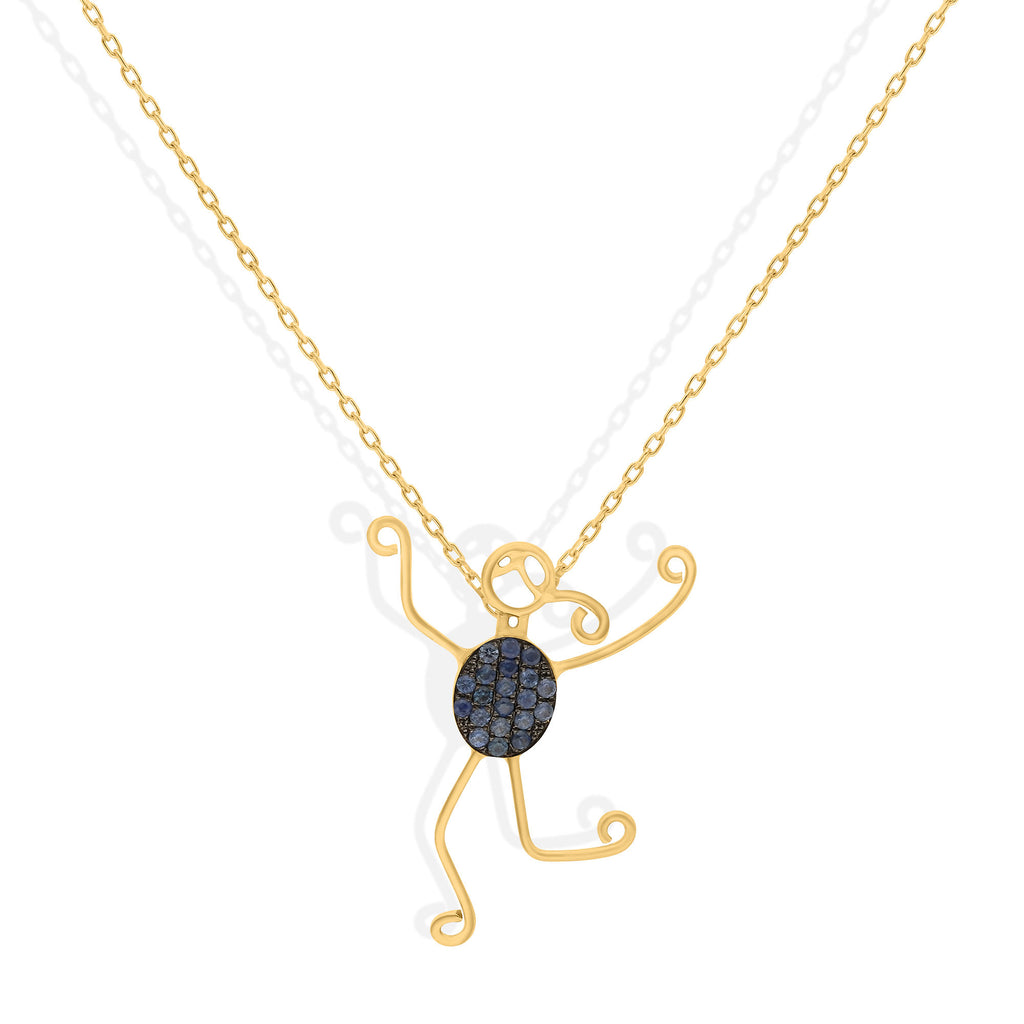 Melanie 18K Gold Necklace w. Sapphires