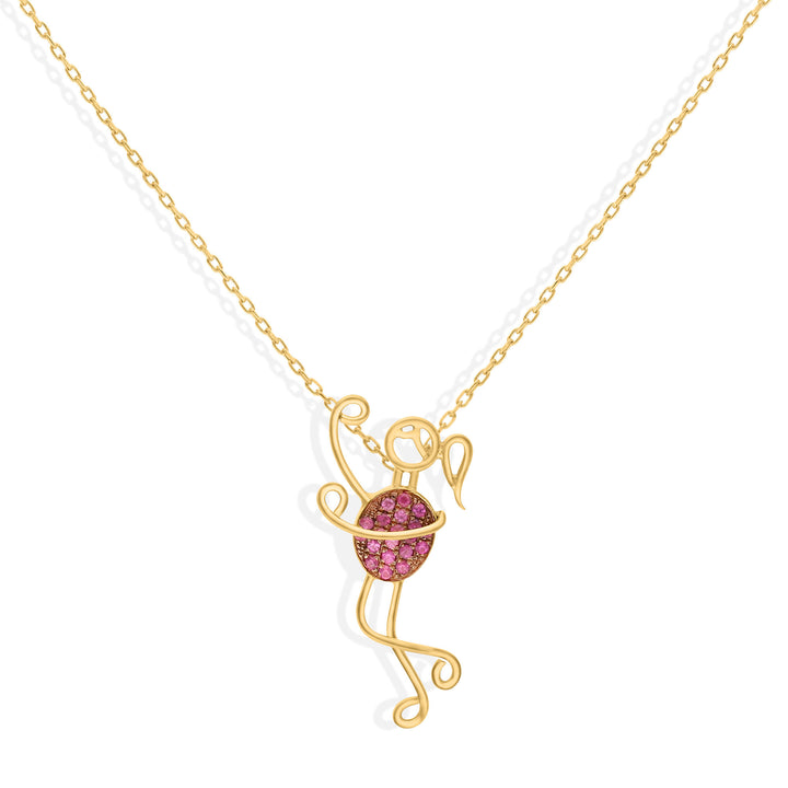 Lyla 18K Gold Necklace w. Sapphires