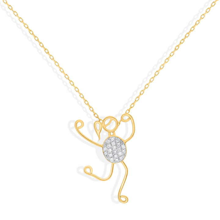 Isla 18K Gold Necklace w. Diamonds