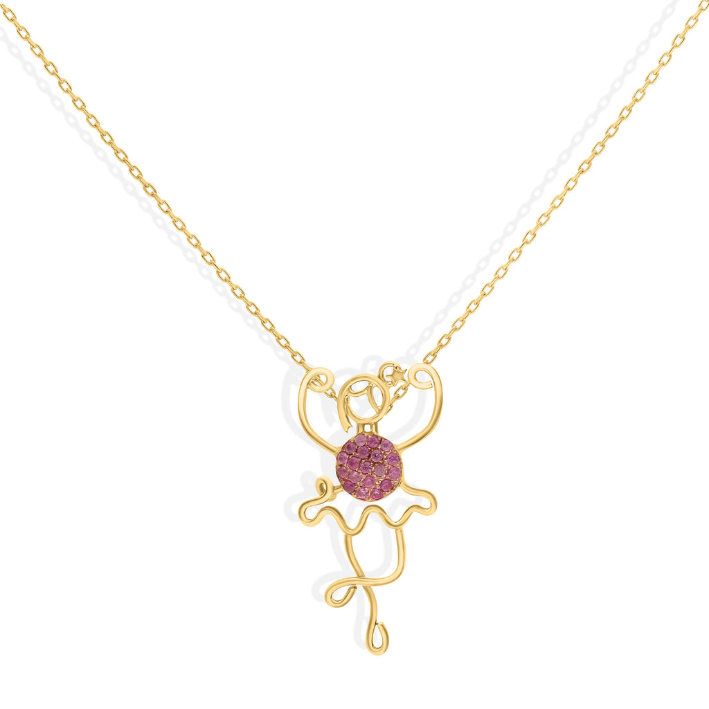 Everly 18K Gold Necklace w. Sapphires