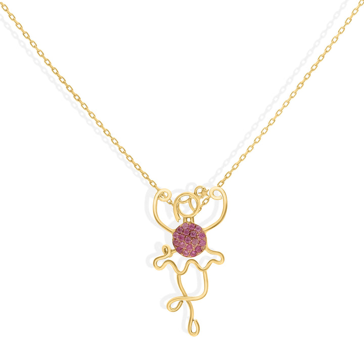 Everly 18K Gold Necklace w. Sapphires