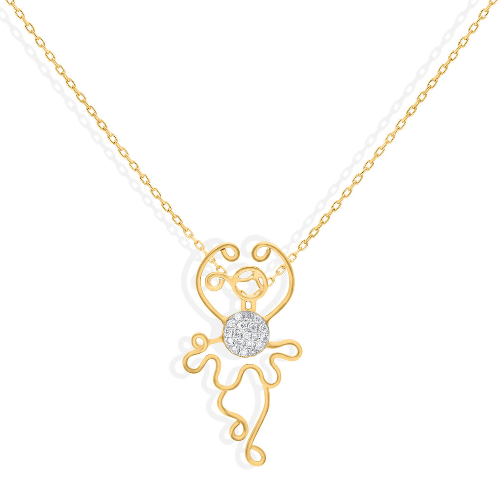 Arianna 18K Gold Necklace w. Diamonds