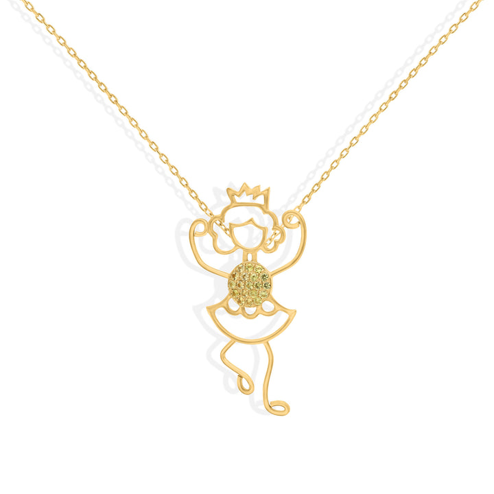 Clara 18K Gold Necklace w. Sapphires