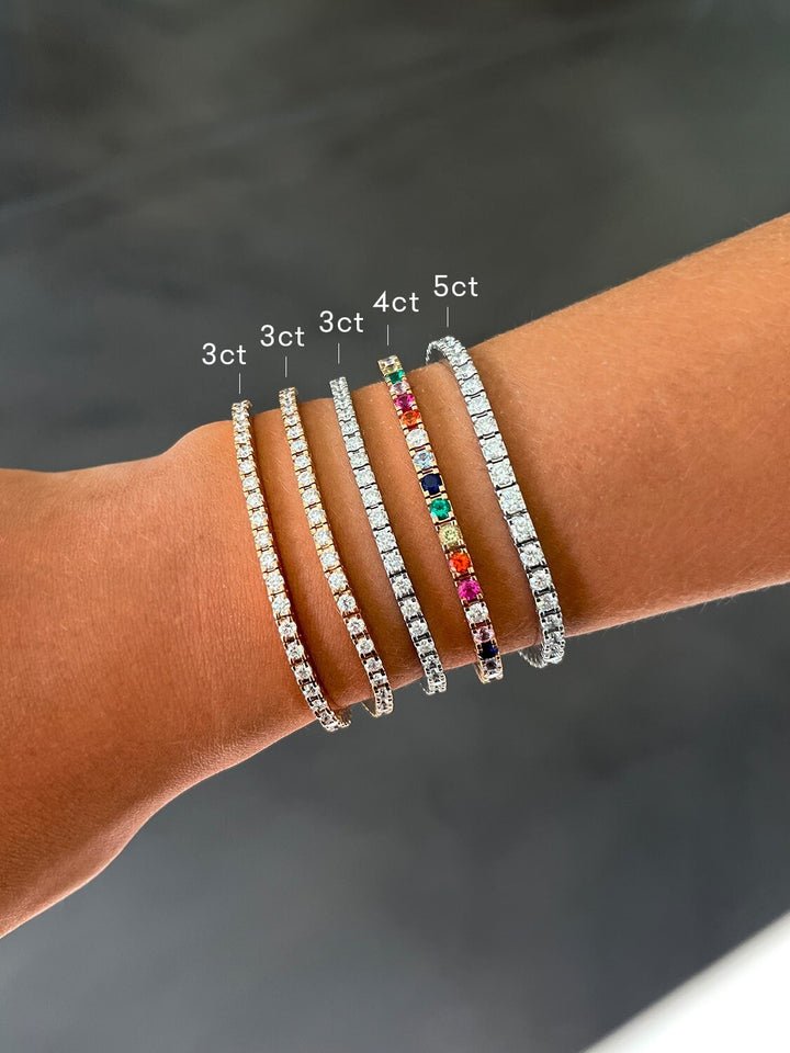 The LOEV Rainbow Tennis 18K Rosegold Bracelet w. Lab-Grown Diamonds
