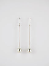 Long Billes Silver Earrings