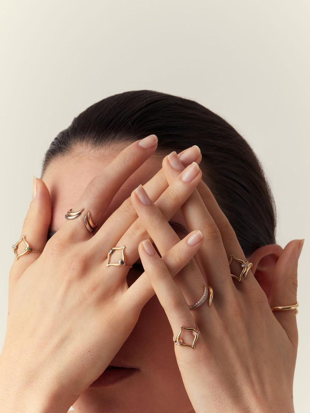 Eboris Link Paved 18K Gold Ring