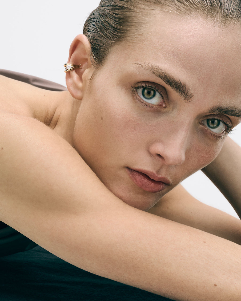 Eboris 18K Gold Ear Cuff w. Diamond