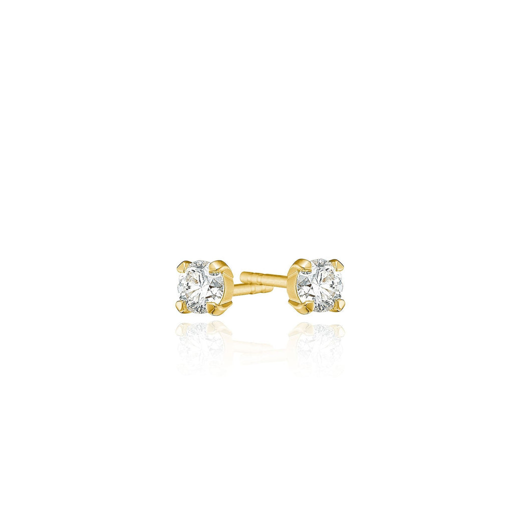 Lumina 18K Gold Studs w. Diamond 0.46 ct
