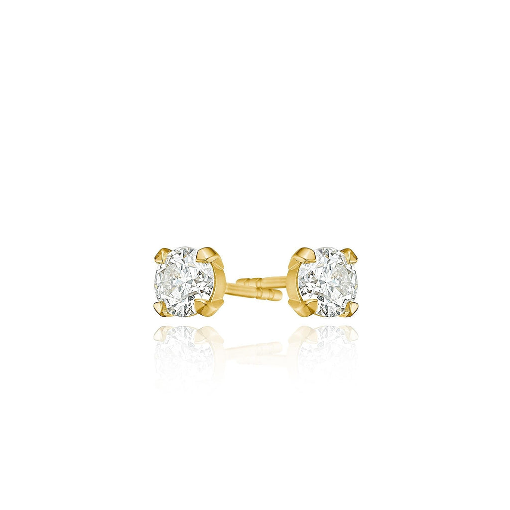 Lumina 18K Gold Studs w. Diamond 1 ct