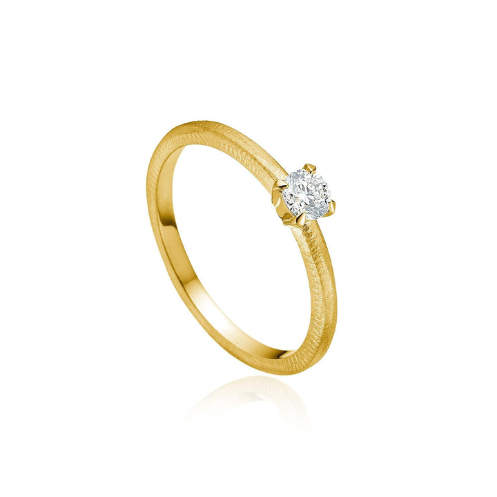 Lumina 18K Gold Ring w. Diamond 0.23 ct