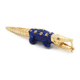 Lapis Star Alligator Bite 18K Guld Ørering