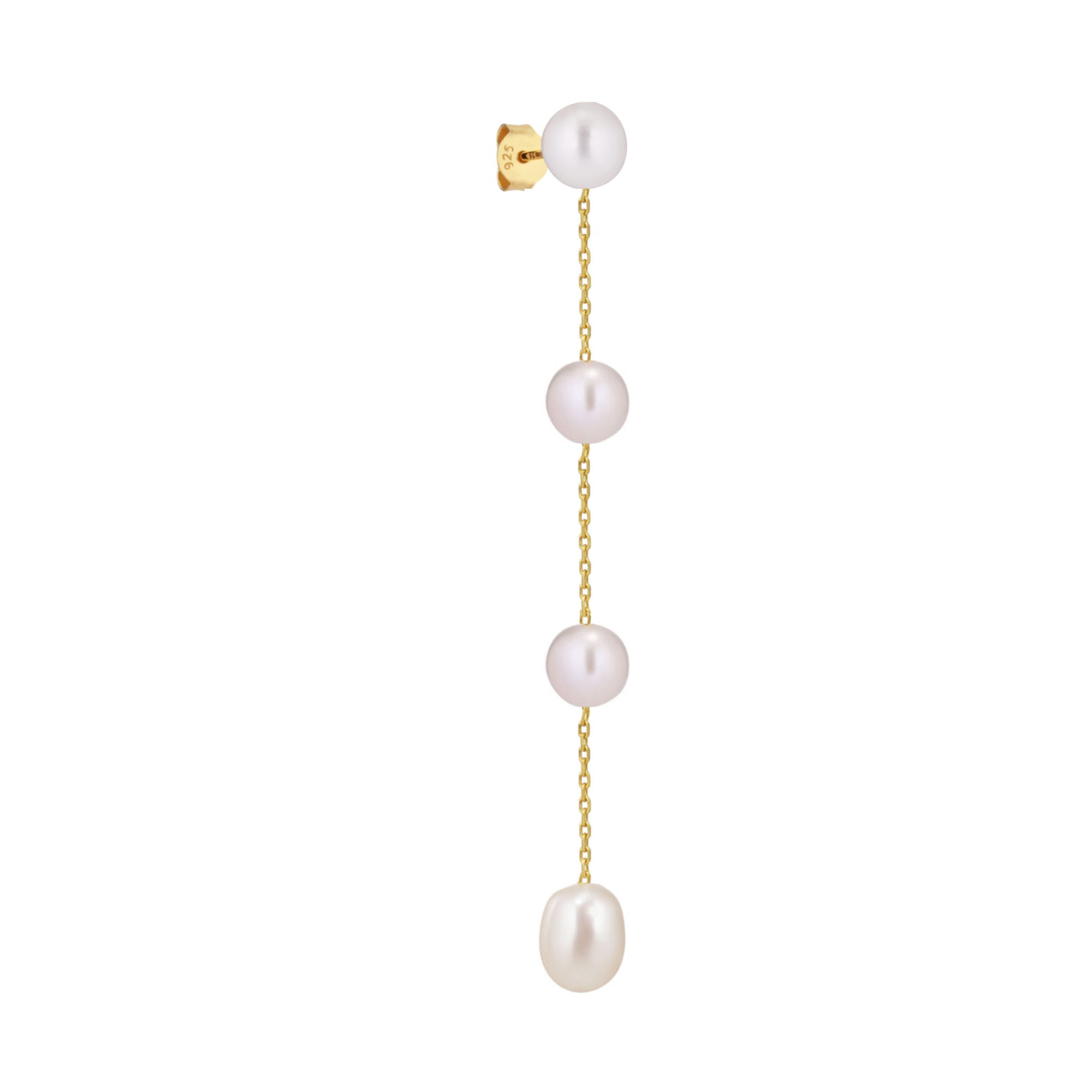 Lavinia Gold Plated Stud w. Pearls