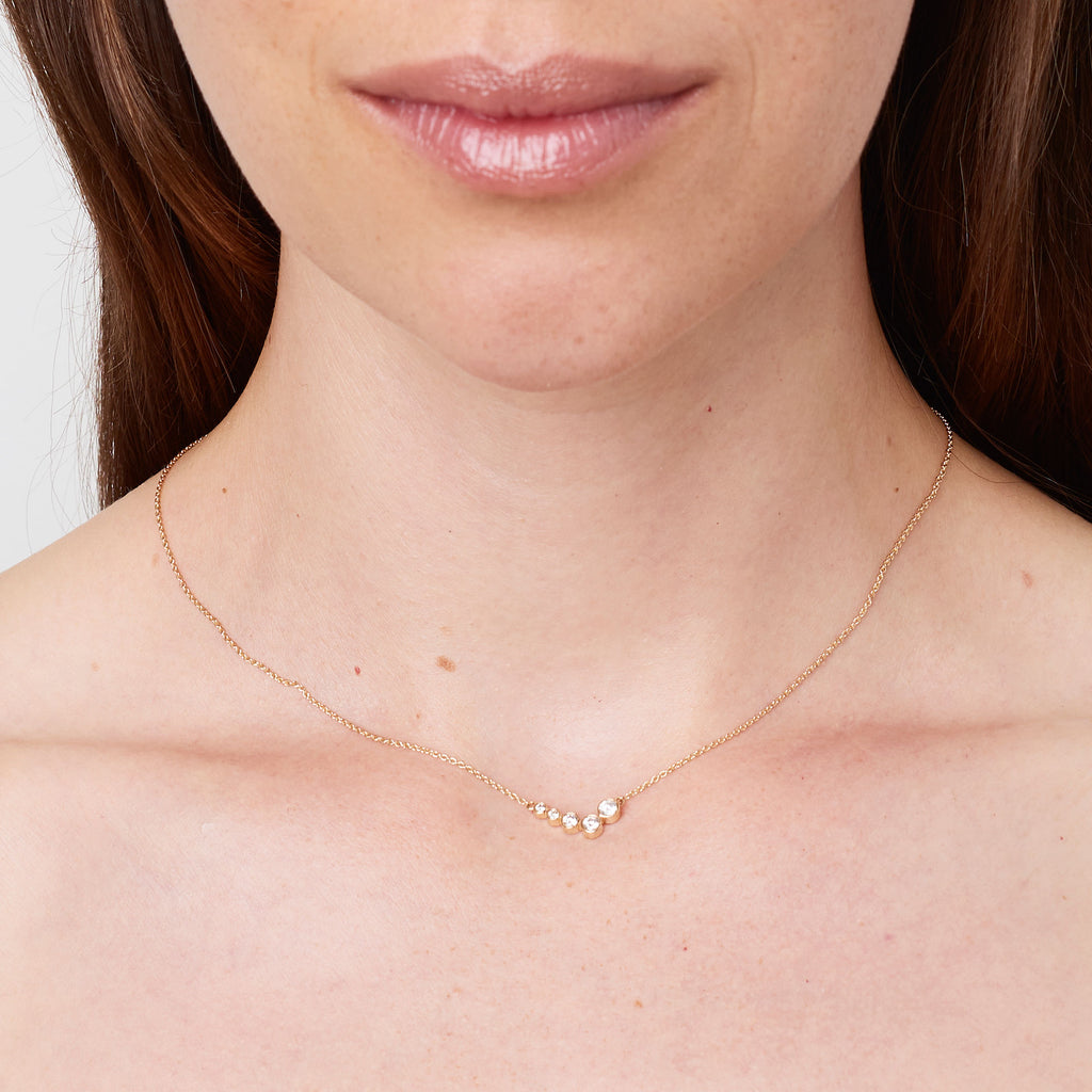 Iyla 14K Gold Necklace w. Diamonds