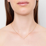 Solitaire Halskette aus 14K Gold mit Diamant