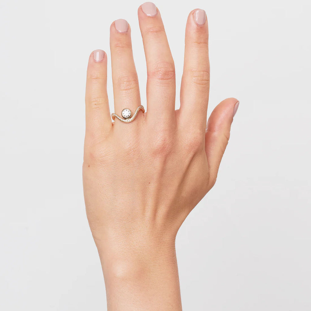 Darya 14k Guld Ring m. Diamanter