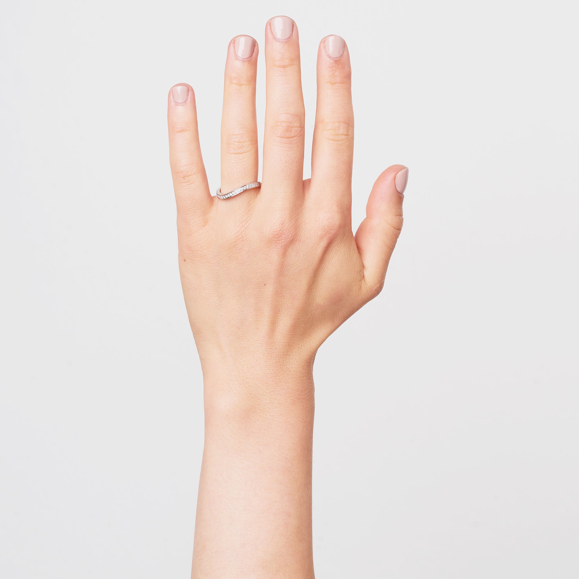 UMA 14K Hvidguld Ring m. Diamanter