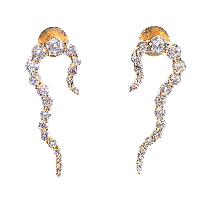ASHVA 14K Gold Earrings w. Diamonds
