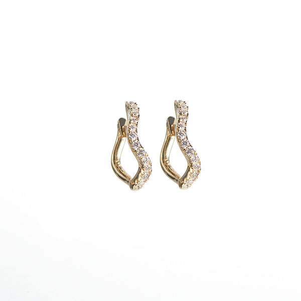 VAYU Hoops aus 14K Gold mit Diamanten