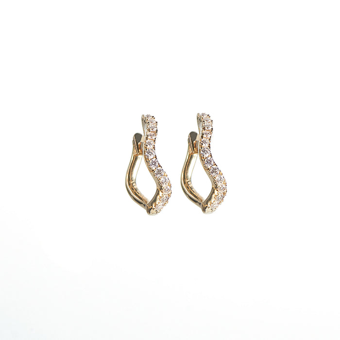 VAYU Hoops aus 14K Gold mit Diamanten