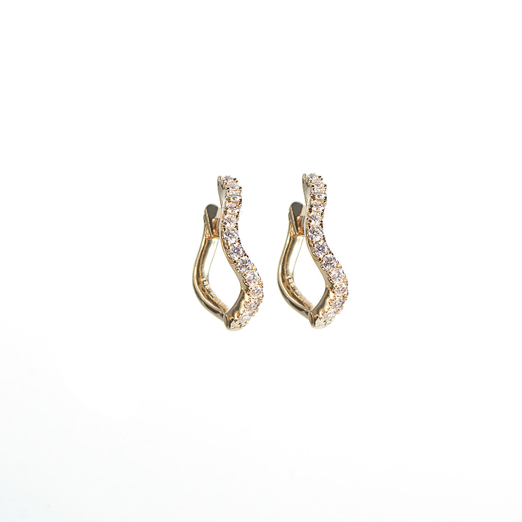 VAYU Hoops aus 14K Gold mit Diamanten