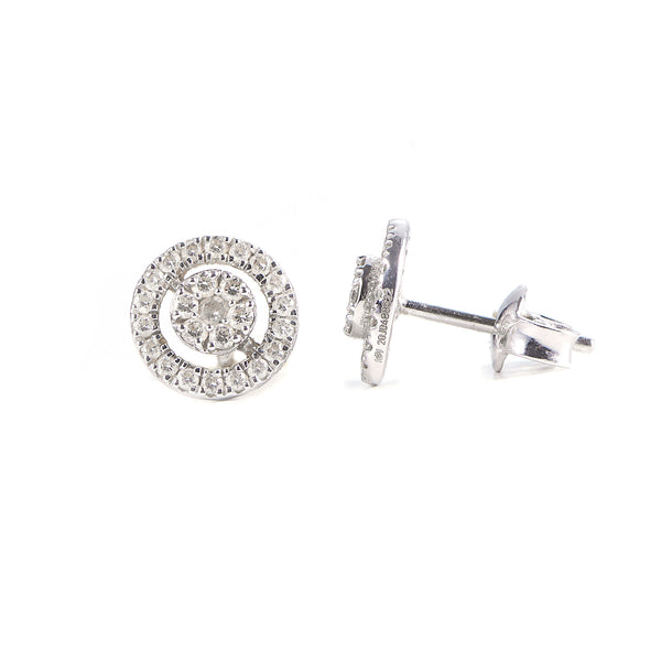 Halo 14K Gold Studs w. Diamonds