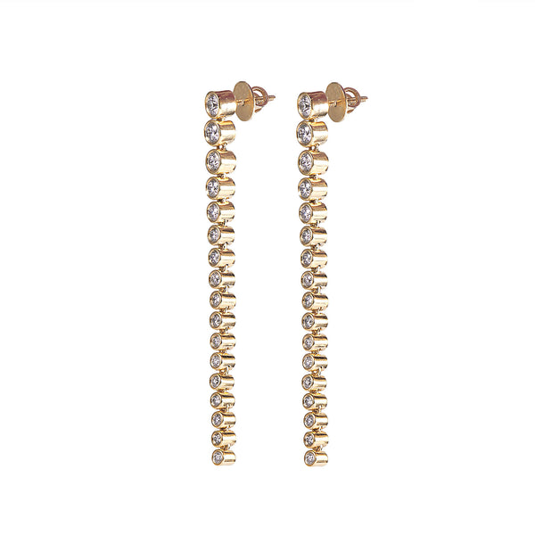 Veda 14K Gold Earrings w. Diamonds