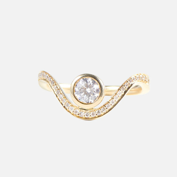 Darya 14K Gold Ring w. Diamonds
