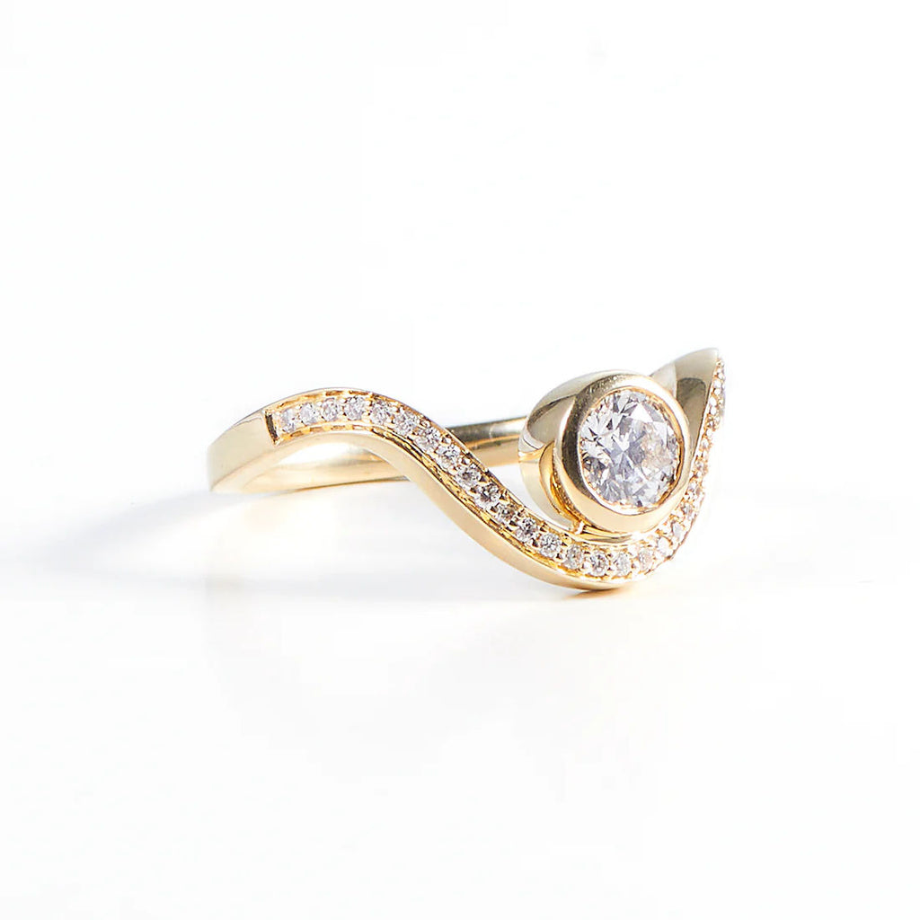 Darya 14k Guld Ring m. Diamanter