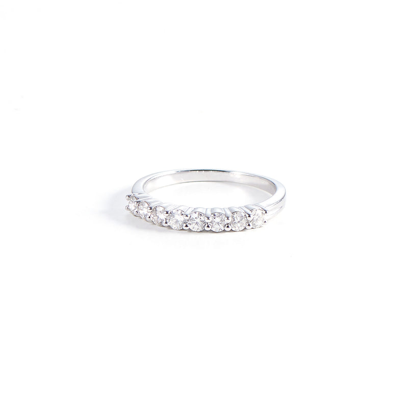 CLIO 14K Hvidguld Ring m. Diamanter