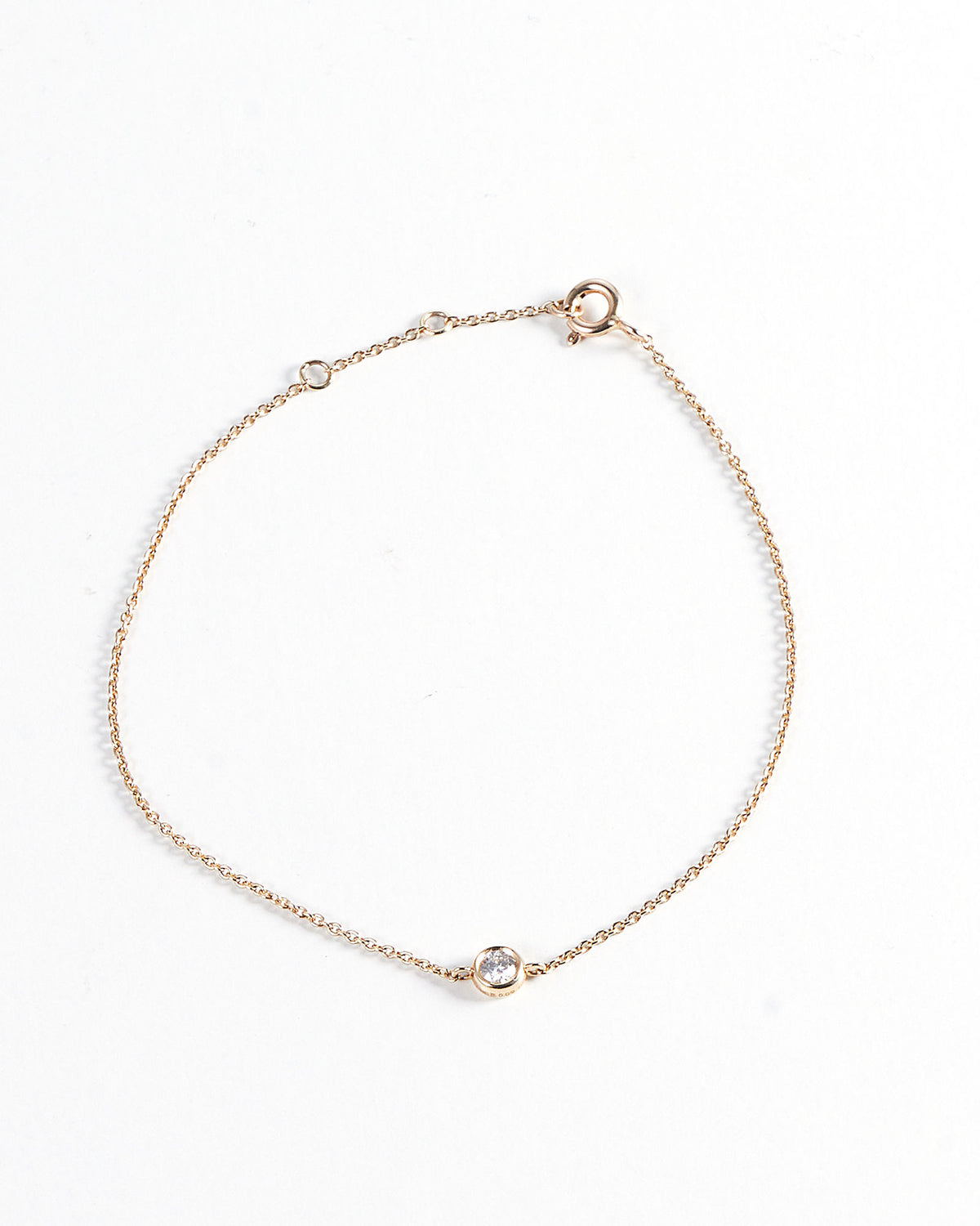 0.05 crt 14K Gold Bracelet w. Diamond