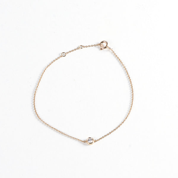 0.05 crt 14K Gold Bracelet w. Diamond