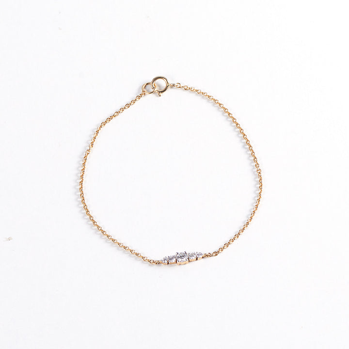 Five 14K Gold Bracelet w. Diamonds