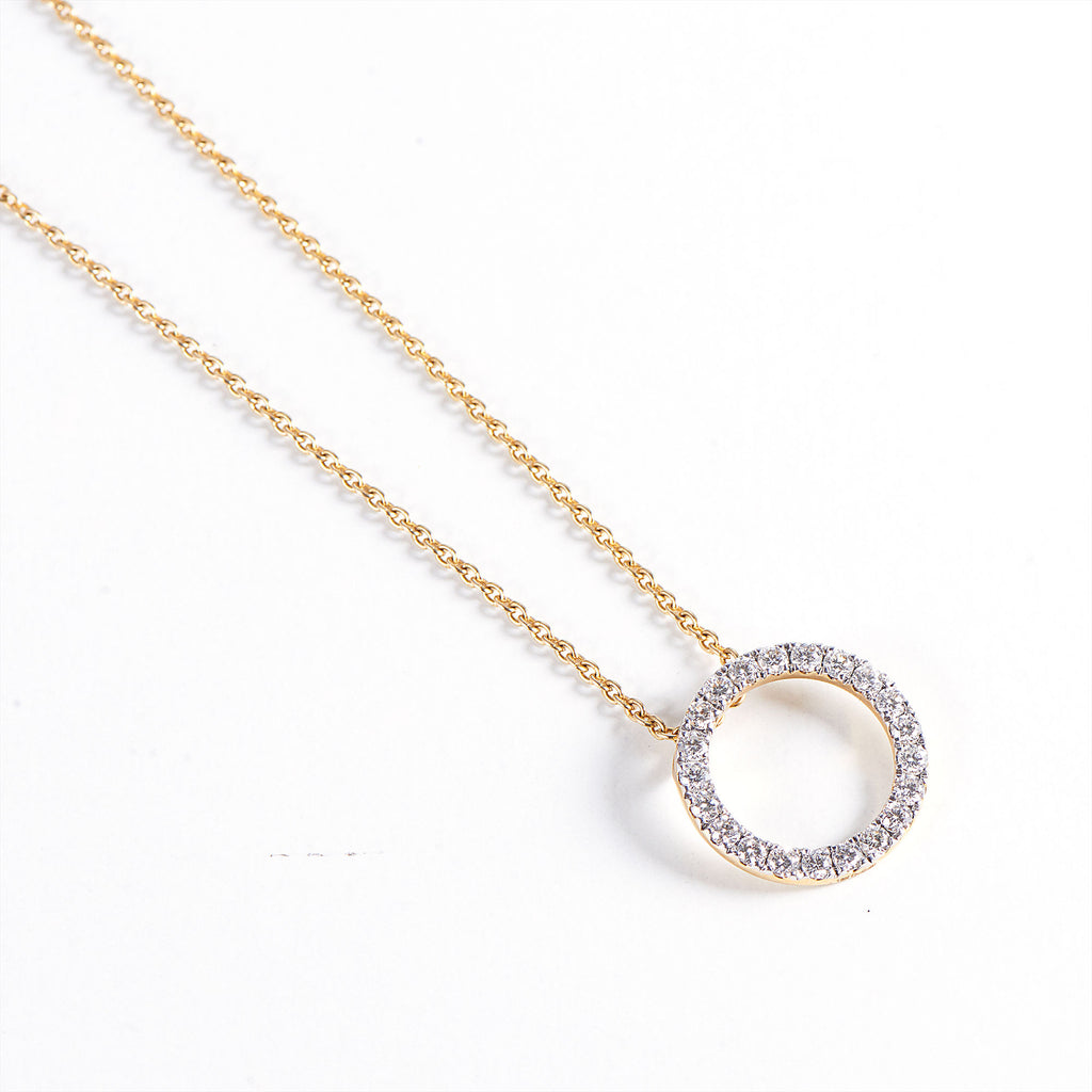 Circle Diamond Necklace