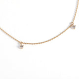 Six Diamond Necklace 14K Gold Necklaces w. Diamond
