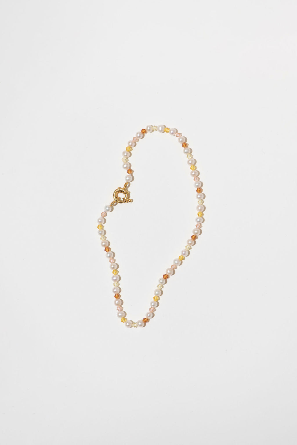 The Sunset Pearl 18K Gold Plated Necklace w. Beads & Pearls