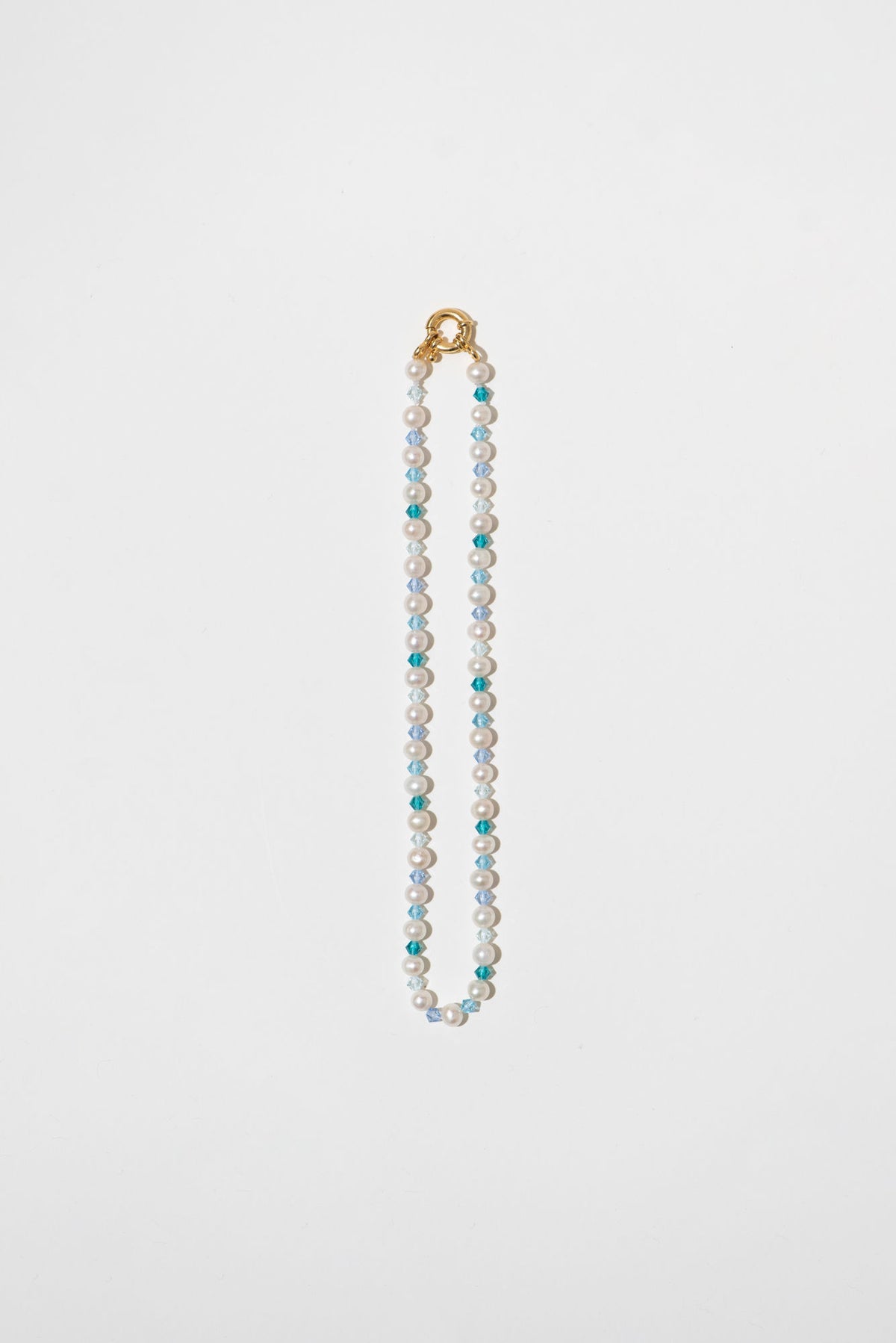 Havets perle 18K Forgyldt Choker med Glas Perler & Perler