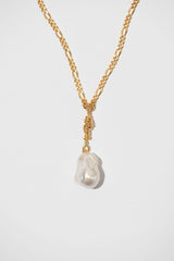 The Eternity Baroque 18K Gold Plated Pendant w. Pearl