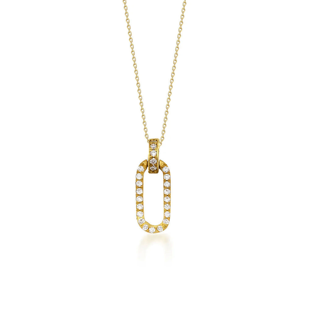 Ekta 18K Gold Necklace w. Diamonds