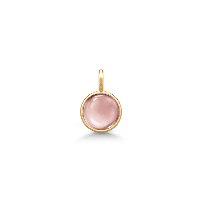Little Prime Forgyldt Vedhæng m. Støvet Rosa krystal