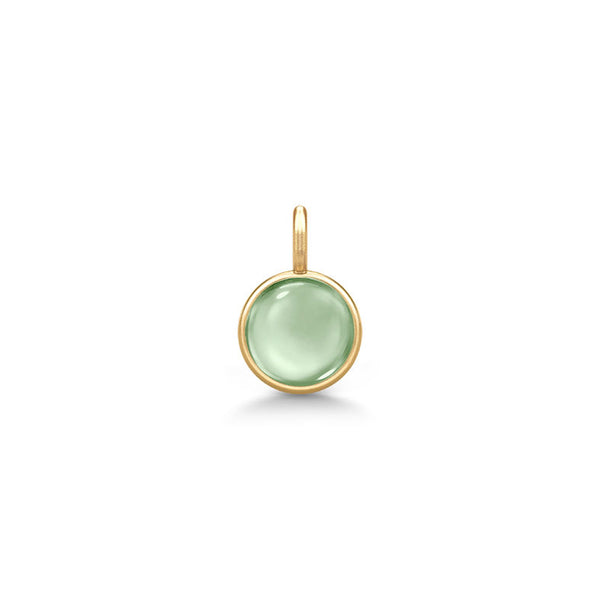 Little Prime Gold Plated Pendant w. Green Crystal