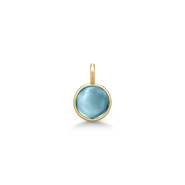 Little Prime Gold Plated Pendant w. Ice Blue Crystal