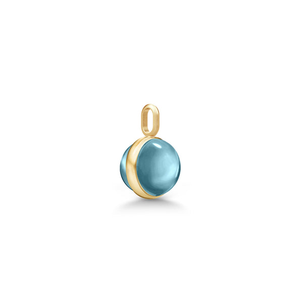 Little Prime Gold Plated Pendant w. Ice Blue Crystal