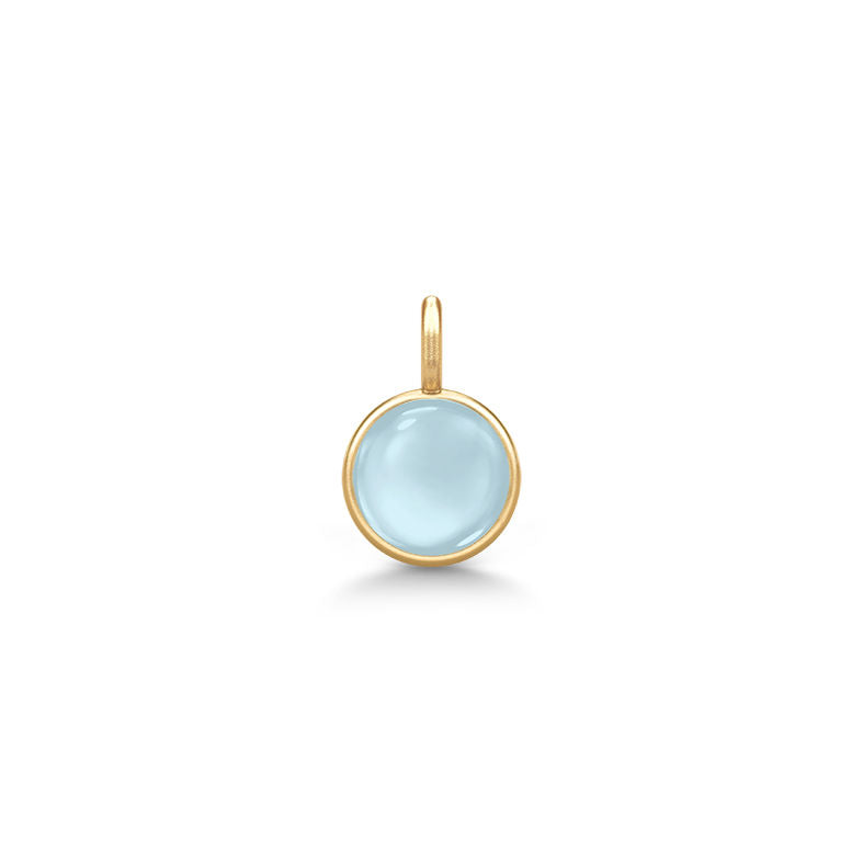 Little Prime Gold Plated Pendant w. Milky Aqua Crystal