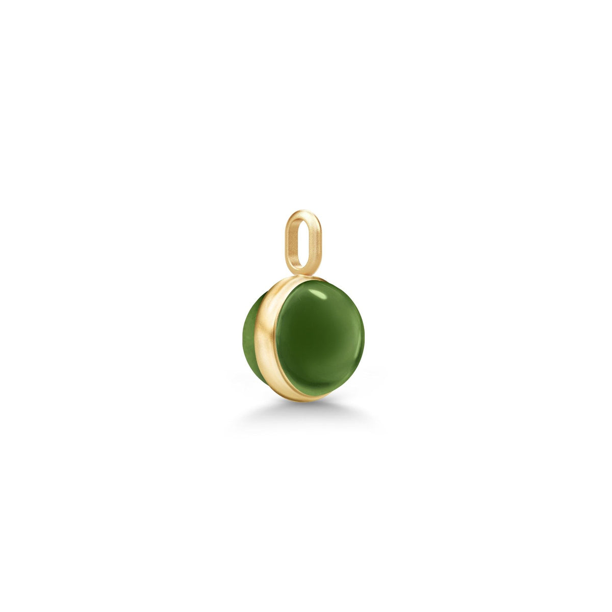 Little Prime Gold Plated Pendant w. Moss Green Crystal