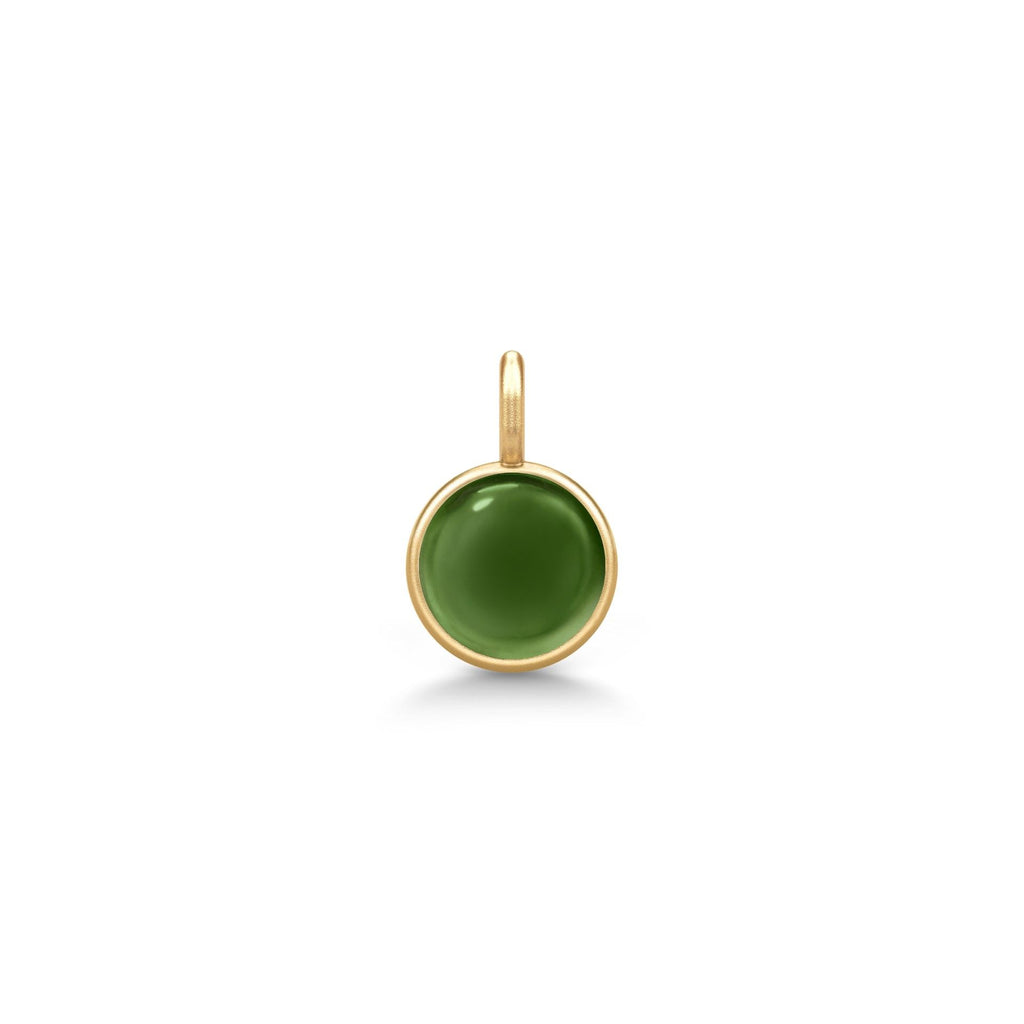 Little Prime Gold Plated Pendant w. Moss Green Crystal