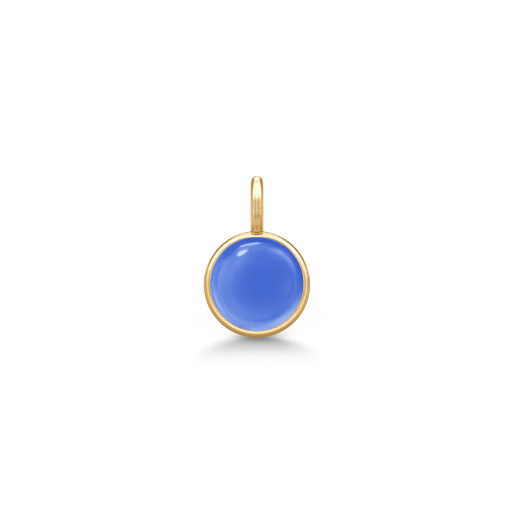 Little Prime Gold Plated Pendant w. Royal Blue Crystal