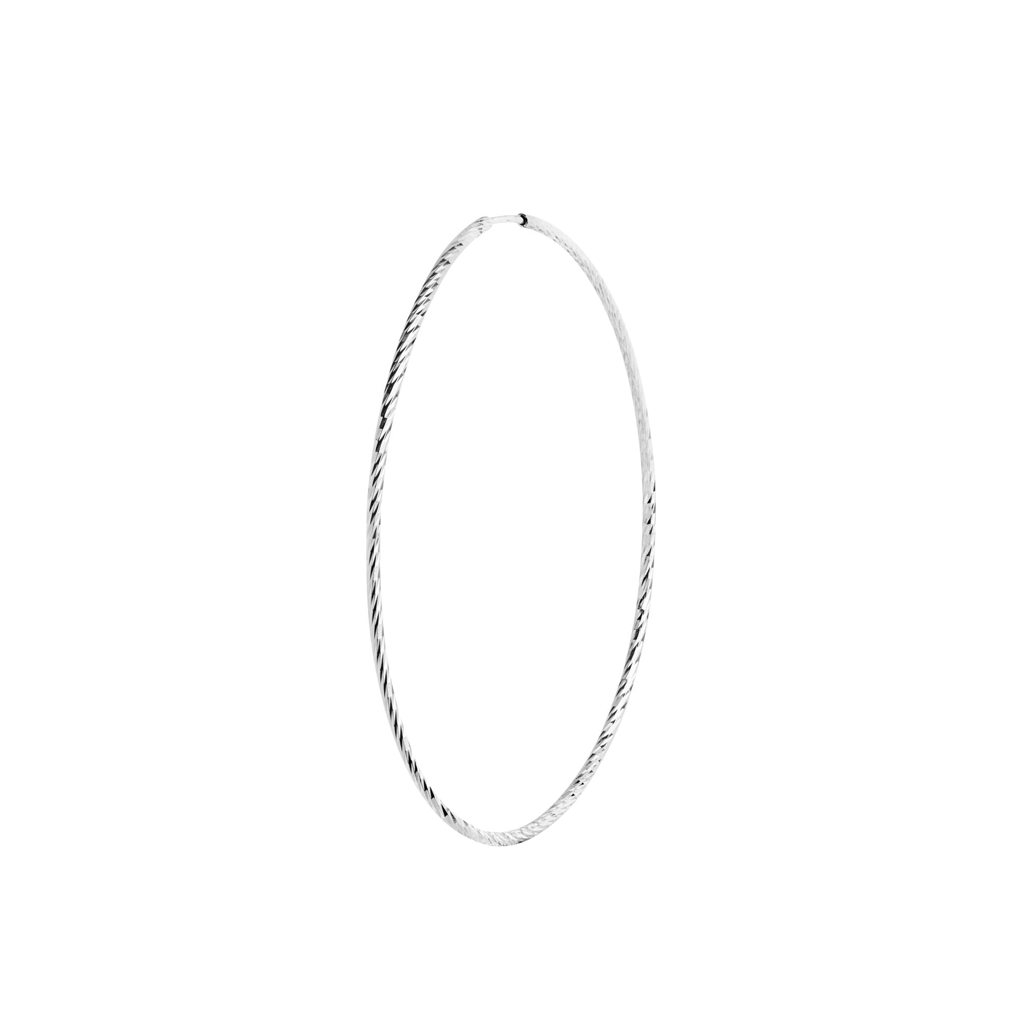 Liv 50mm 14K Hvidguld Hoop