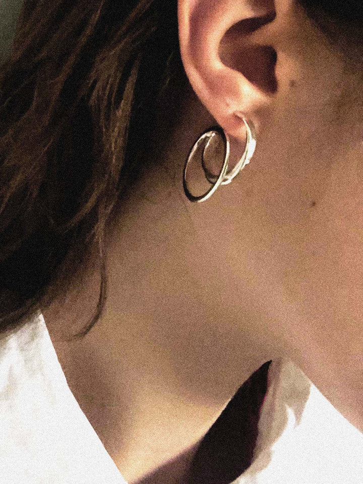 10 Year LVK 02 Silver Earrings