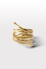 Tide 05 18K Gold Plated Ring